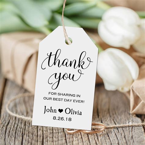 wedding favor thank you tags|personalized wedding favor tags cheap.